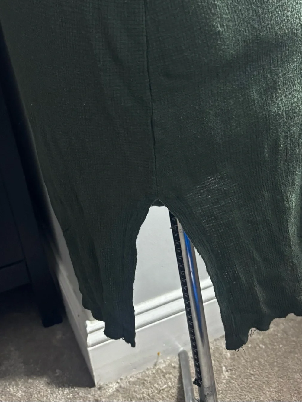Olive Green Ribbed Tank Dress